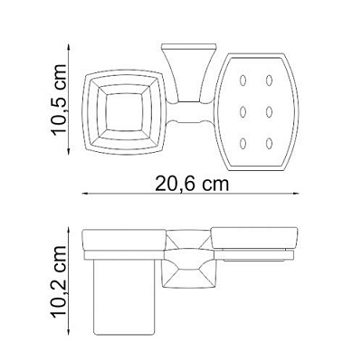 Держатель стакана и мыльницы WasserKRAFT Wern K-2526