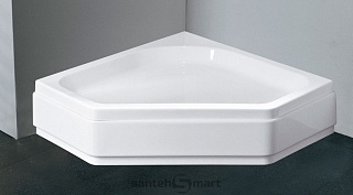 Душевой поддон 90х90 пятиугольный Novellini Victory P1 90*90 цвет Bianco VIP190-30, к трапеции, глубина 9 см