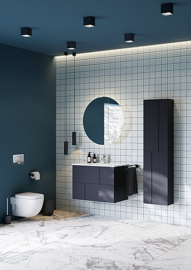 Тумба под раковину Roca Luna 80 2 ящика синий ZRU9307767