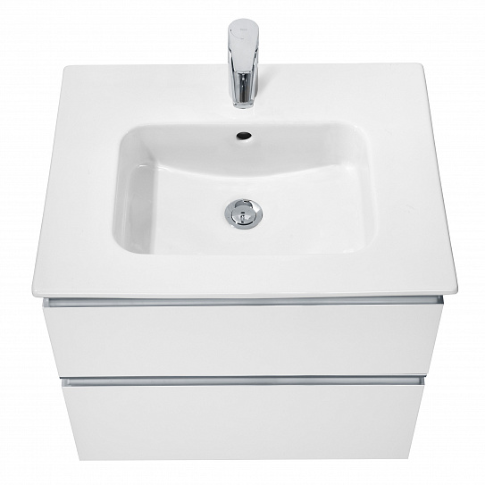 Тумба с раковиной Roca The Gap 60 2 ящика A857397806, белый глянец