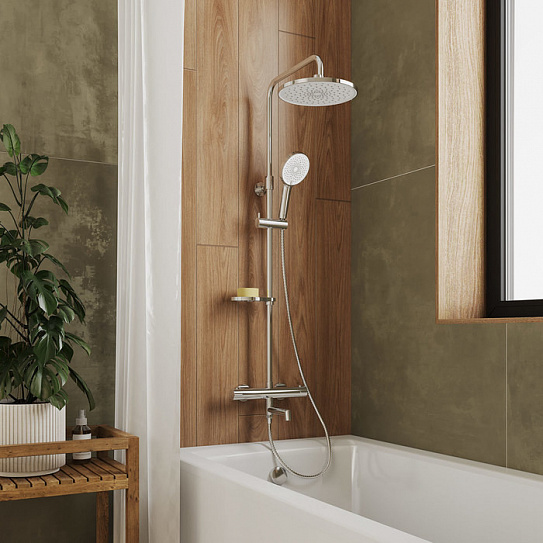 Душевая система с термостатом Milardo Ideal Spa ILSSBTHM06 хром