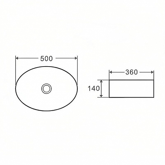 Раковина накладная D&K Matrix DT1390316