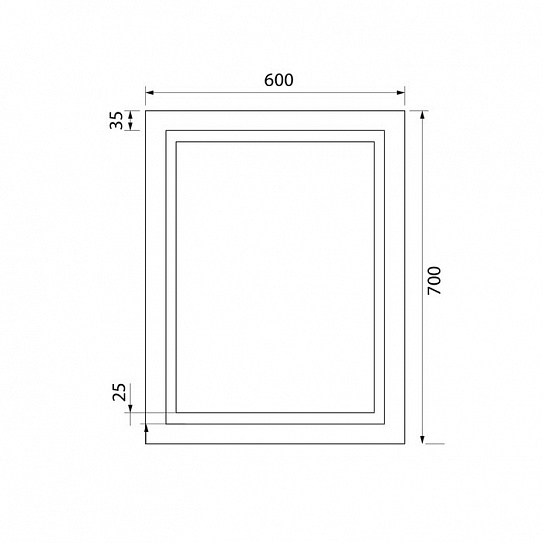 Зеркало с подсветкой и термообогревом 60 см, IDDIS Zodiac ZOD60T0i98
