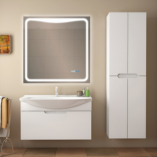 Зеркало в ванную с подсветкой и термообогревом Monterey Алиса 70х70