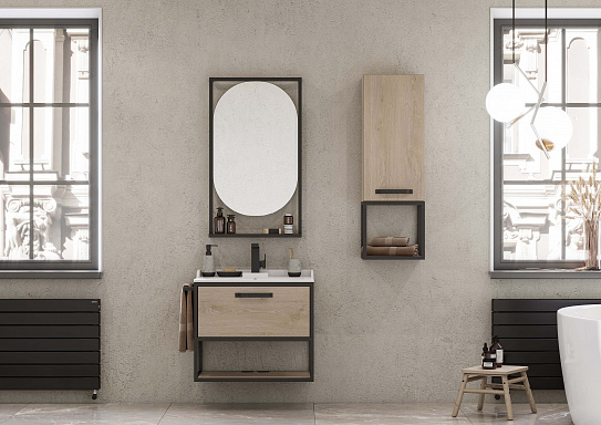 Тумба под накладную раковину Aquaton Лофт Фабрик 65 дуб эндгрейн 1A242301LTDU0