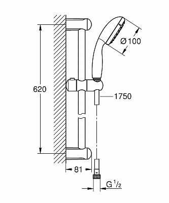Душевой гарнитур Grohe Tempesta New 27924001