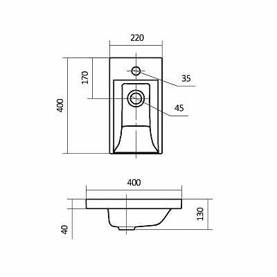 Раковина Santek Миранда 40 1WH302500