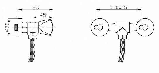 Смеситель для душа РМС S119-003