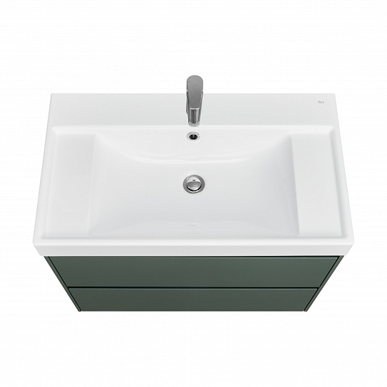 Тумба под раковину Roca Ona 800 зеленый матовый 2 ящика A857630513