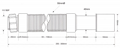 Гофра  1 1/4  M`ALPINE  0.3 м. MRMF103S 40/50