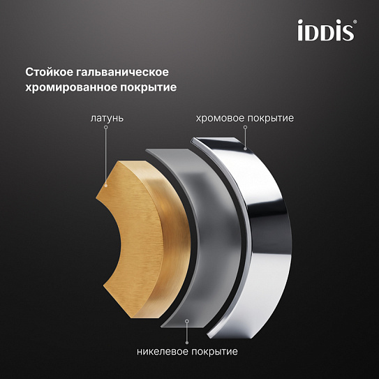 Смеситель встраиваемый круглый с гигиеническим душем IDDIS WINSBR0i08 хром