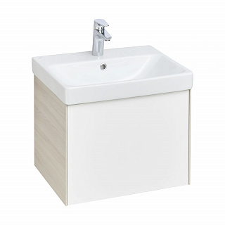 Тумба под раковину подвесная Aquaton Асти 55 белый - ясень шимо 1A263101AXD70