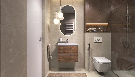 Тумба навесная под раковину Mondi 600-0-2 Velvex Madera Classica Slim