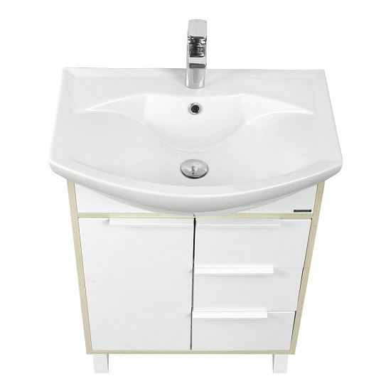 Тумба без раковины Акватон Рико 65 белый/ясень фабрик 1A213301RIB90