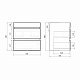 Тумба подвесная 2 ящика MIRSANT Next 60/2 УТ000054598 (раковина Next 60, Style 60, Brezze 60)