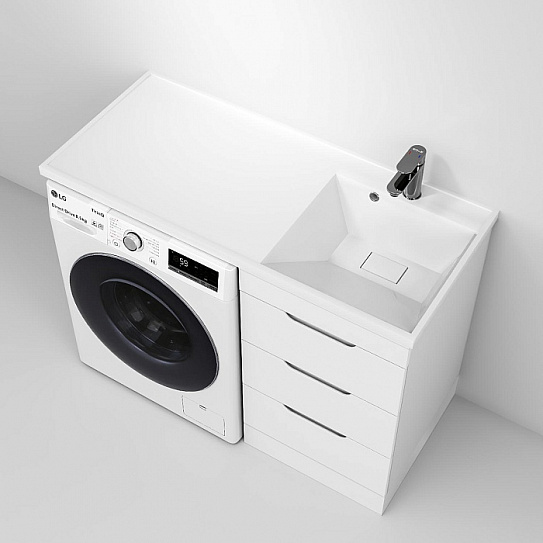 Тумба напольная под стиральную машину MIRSANT Сохо/Soho Quadro 50 (рак Флай-2 110)
