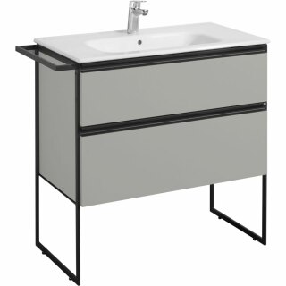 Тумба под раковину Roca Domi 80 2 ящика серый матовый ZRU9307874