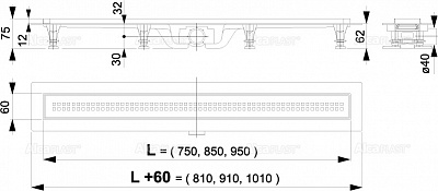 Душевой лоток AlcaPlast APZ9-950M Simple