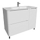 Тумба с умывальником, напольная, белая, 100 см, IDDIS Edifice EDI10WFi95K