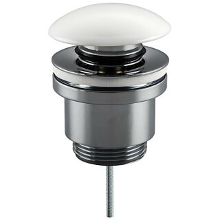 Донный клапан с керамической накладкой,белый Frap F62-8