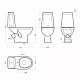 Унитаз безободковый Sanita Марс WC.CC/Mars/2-DM.Rim/WHT.G/S1