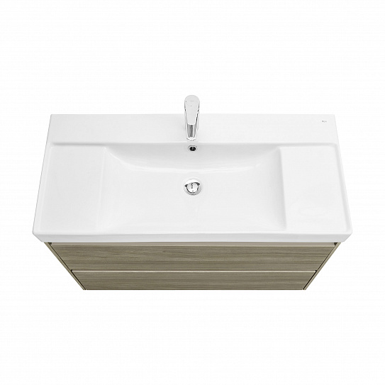 Тумба с раковиной Roca Ona 100 2 ящика A857616511, темный вяз