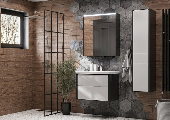 Зеркальный шкаф Roca Ronda 70 белый глянец/антрацит ZRU9302969