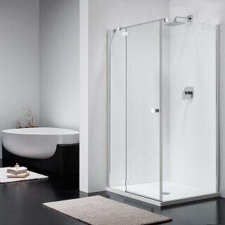 Provex Combi CT+CW 900x900*1950 боковая стенка  блестящ.алюм.профиль/прозр.стекло 0004 CW 05GL