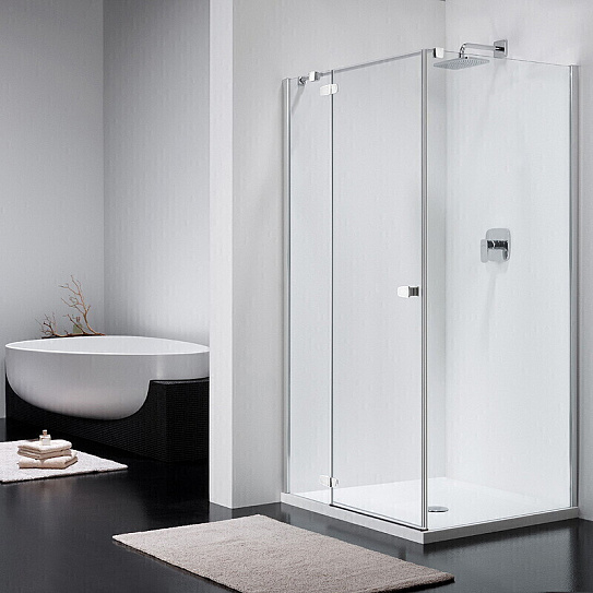 Provex Combi CT+CW 900x900*1950 боковая стенка  блестящ.алюм.профиль/прозр.стекло 0004 CW 05GL