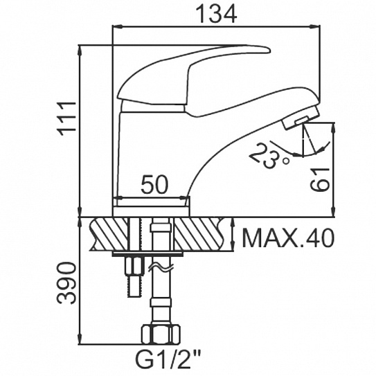 Смеситель для умывальника Ledeme Н15 L1015