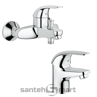 Комплект 2в1 GROHE EUROECO 1114 тюльп 32734000+ван 32743000+РЮКЗАК GROHE