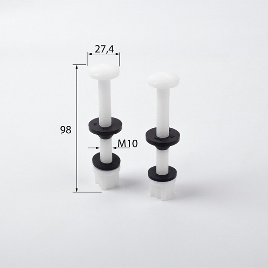 Комплект крепления бачка к унитазу Iddis Optima Home пластик, 2 шт, M10x98 907M10982SK