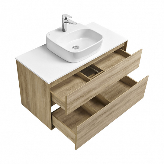 Тумба под раковину Aquaton Либерти 100 дуб эльвезия 1A279601LYC70 (под рак. Элина 100)