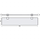 Стеклянная полка GLASSIKO 700x12