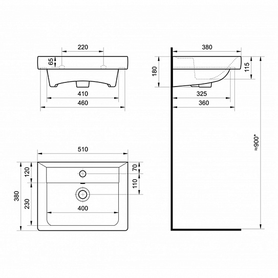 Раковина Aquaton Тигода 50 1WH302128