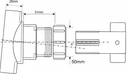 Переходный элемент с 110 х 50 под компрессионное соединение MCALPINE BOSSCONN110-50-GR