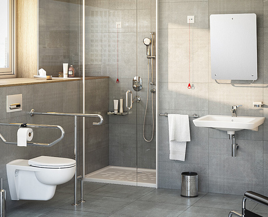 Подвесной безободковый унитаз Vitra Conforma с сиденьем для людей с ограниченными возможностями 5810B003-6234