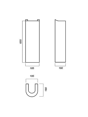 Пьедестал для раковины Sanita Luxe ARTSLPD01