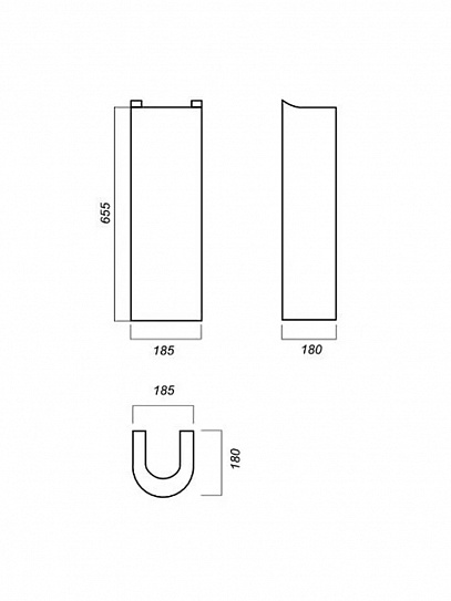 Пьедестал для раковины Sanita Luxe ARTSLPD01