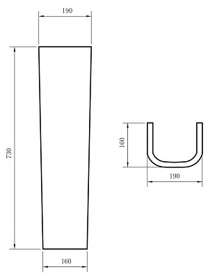 Чаша раковины Belbagno ALBANO  BB120L