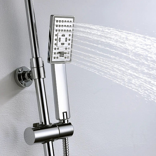Душевой комплект со смесителем для ванны, 80/115 x 55,1 см WasserKRAFT A17701 (Ливневый дождь)