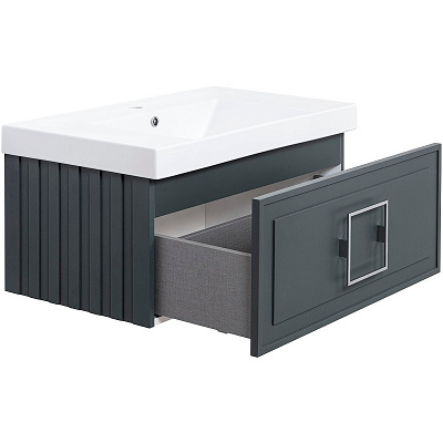 Тумба под раковину La Fenice Cubo 80 см серая матовая (рак. 238720) FNC-01-CUB-G-80