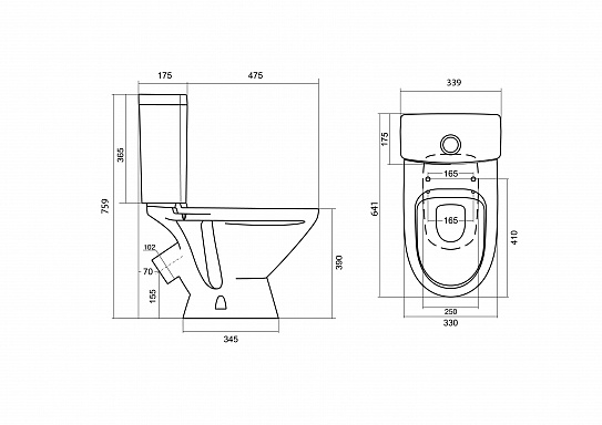 Унитаз-компакт Santek Лига(сиденье полипропилен) 1WH302197