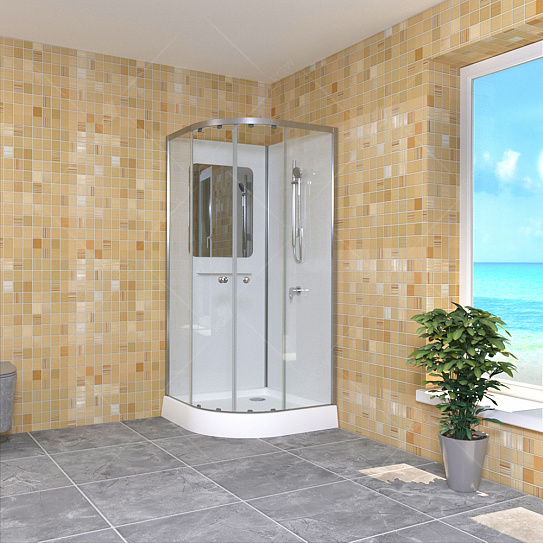 Душевая кабина угловая 80х80 AN-208 четверть круга