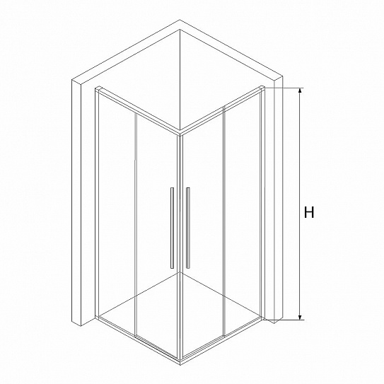 Душевой уголок RGW  Stilvoll 100x100x195 RGW SV-31-G Квадрат/Золото/Прозрачное/6 мм (Easy)