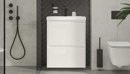 Тумба под раковину Klaufs 600-0-2 (Como 60) навесная Velvex tpKLACOM602Y