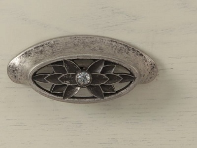 Тумба без раковины Акватон Жерона 85 белое серебро 1A158501GEM20