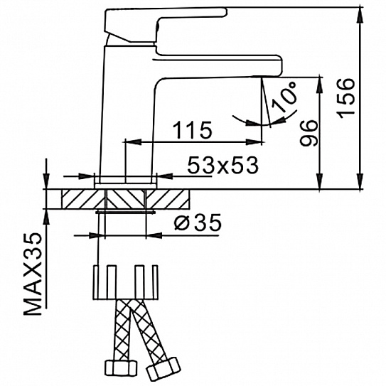 Смеситель для раковины Frap H60 F1060