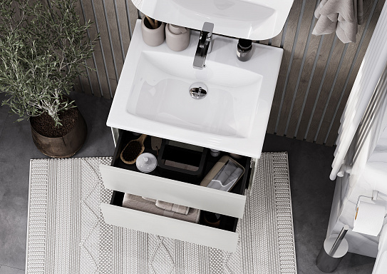 Тумба под раковину Aquaton Сохо 100 cлэйт, галька серая 1A258201AJ9A0 (под рак. Элина 100)