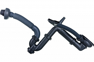 Выпуск большой с переливом  в комплекте с сифоном и гофросифном S905